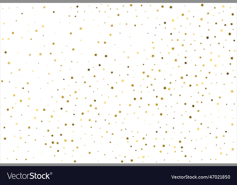 Random falling gold stars on white background Vector Image