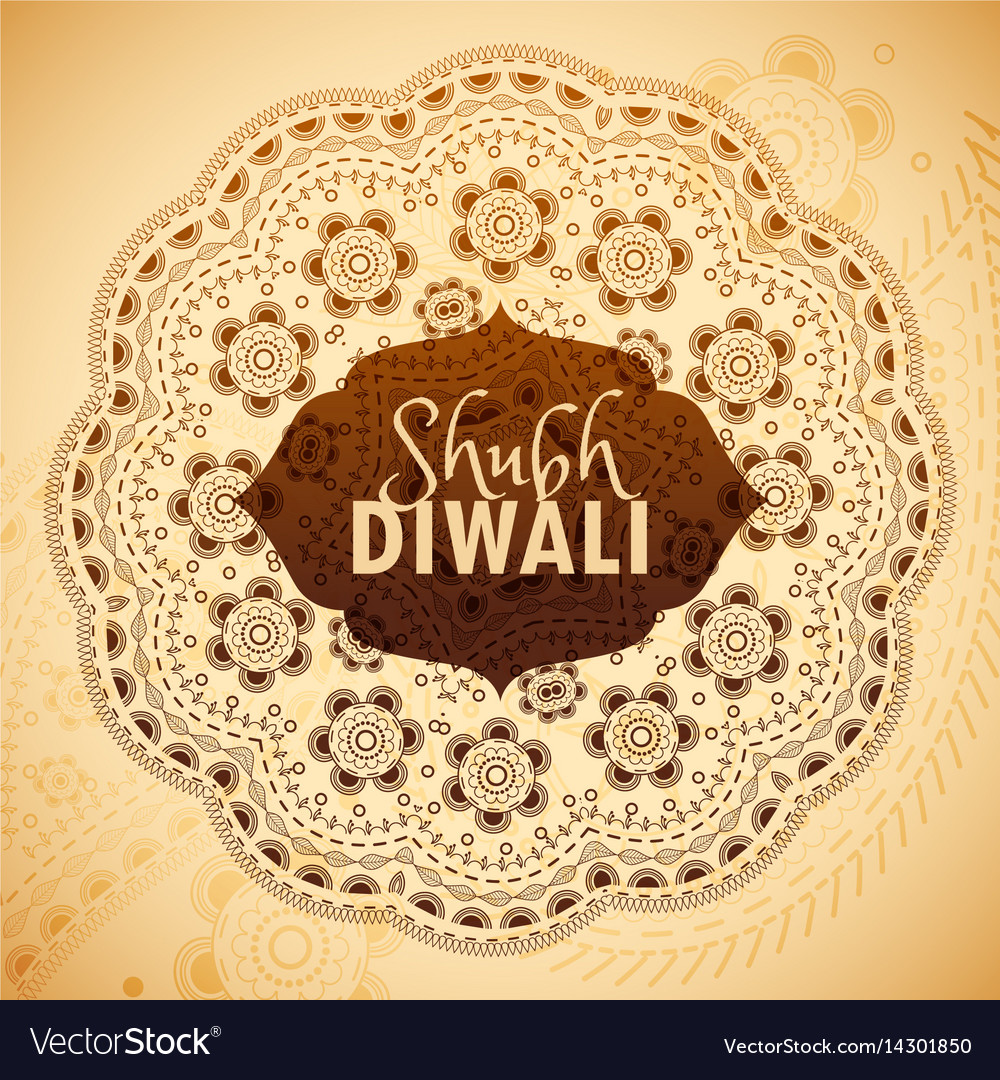 Shubh diwali greeting card wishes Royalty Free Vector Image