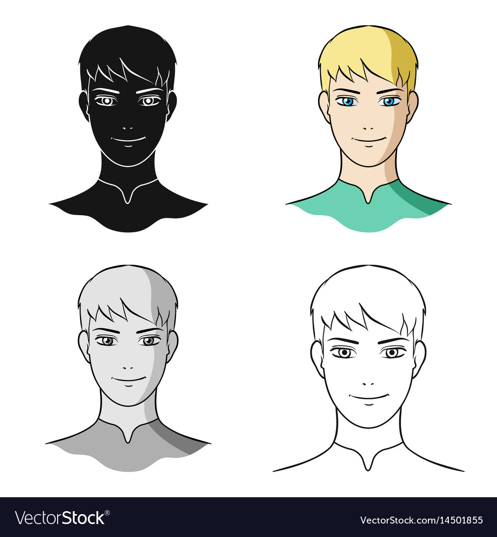 Avatar Men With White Hairavatar And Face Single Vector Image