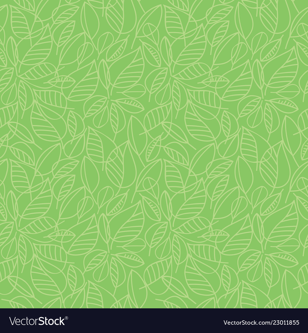 Green leaves seamless pattern vector image Green leaves seamless pattern