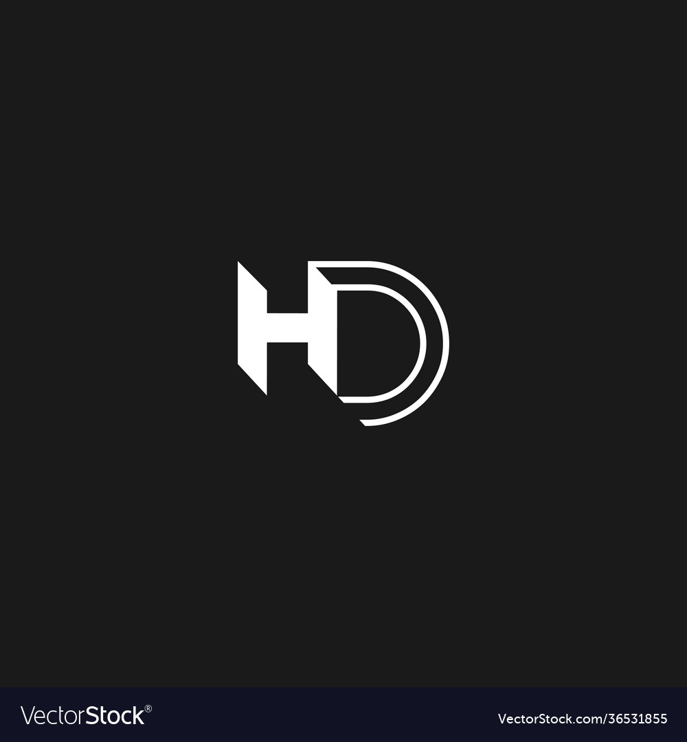 Hd or dh abstract outstanding professional Vector Image