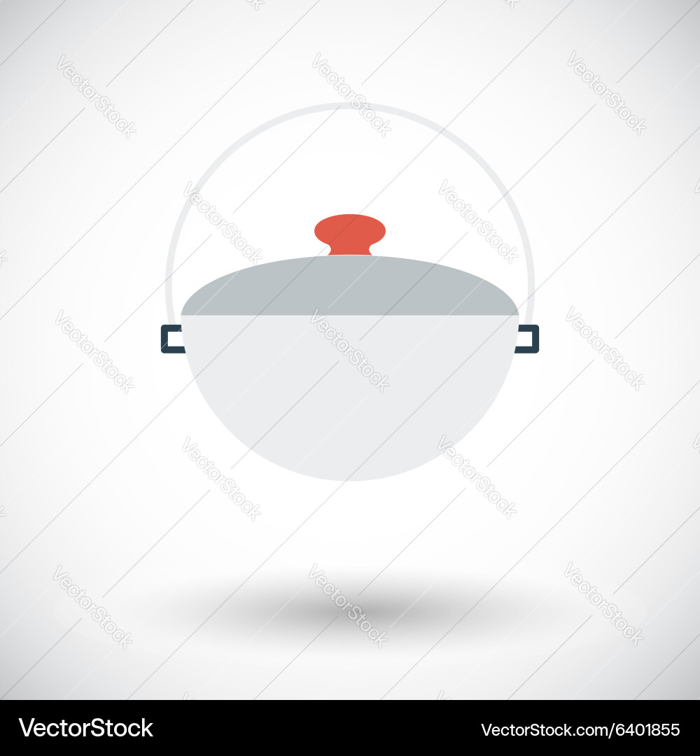 Pot flat icon Royalty Free Vector Image - VectorStock