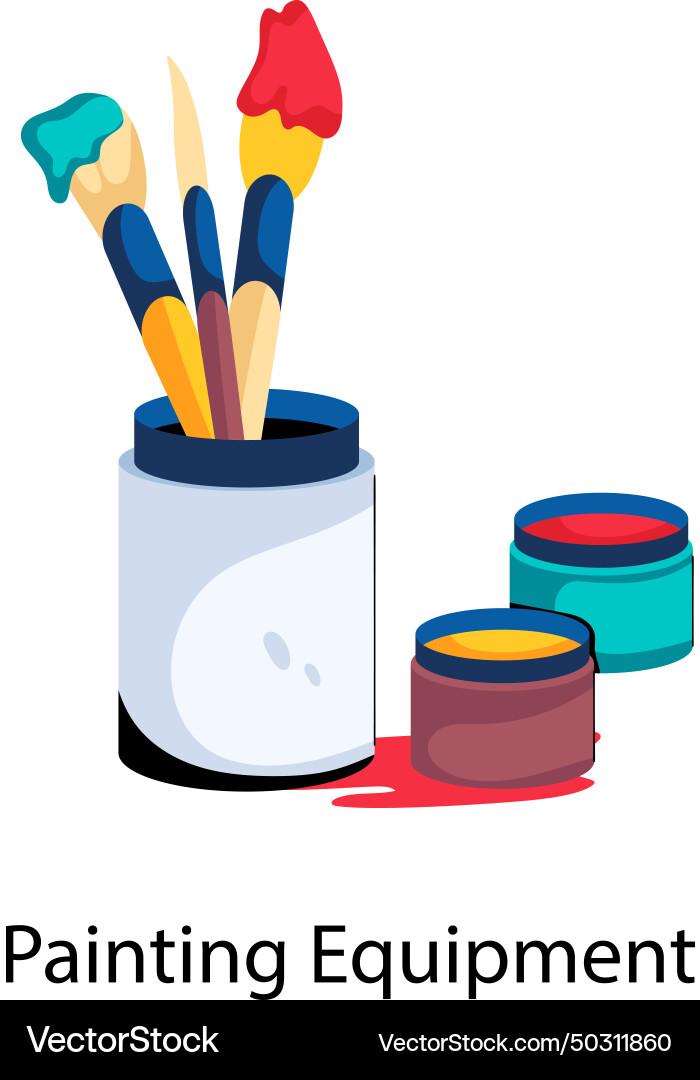 Painting equipment Royalty Free Vector Image VectorStock