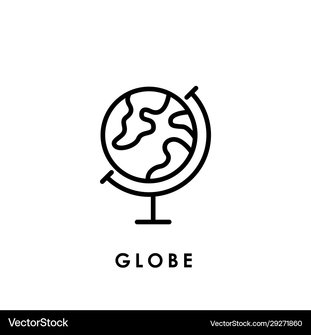 World globe icon isolated on white background Vector Image