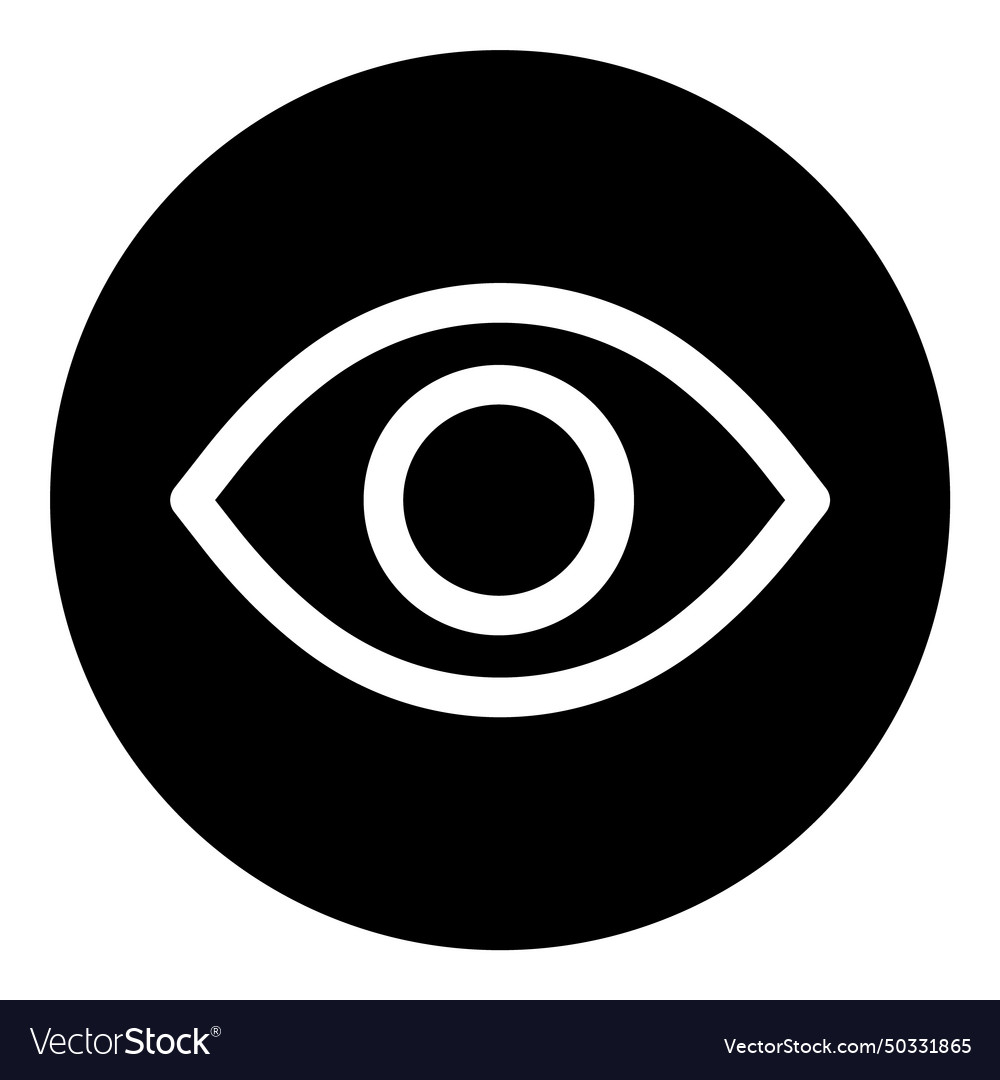 Eye flat icon isolated on white background Vector Image