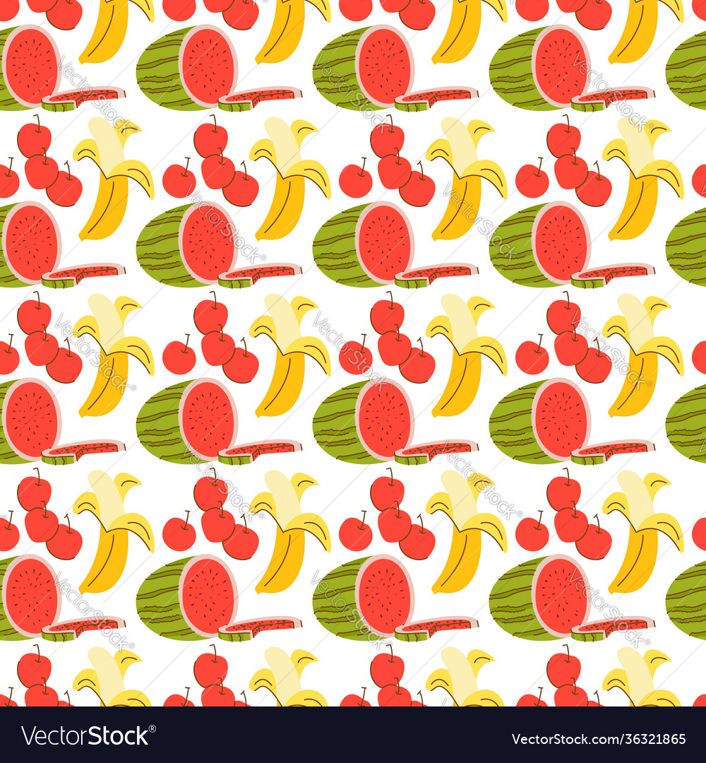 Pattern seamless with fruit element doodle