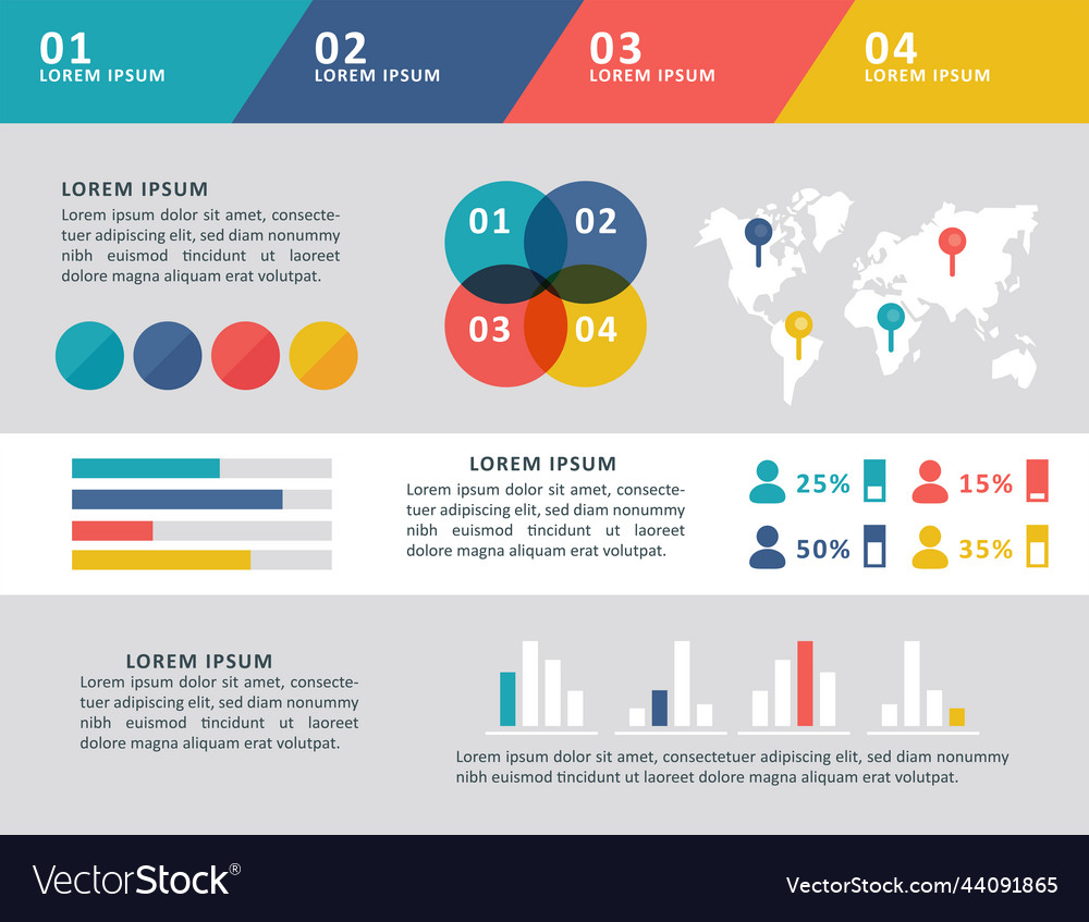 Statistics population infographic template Vector Image