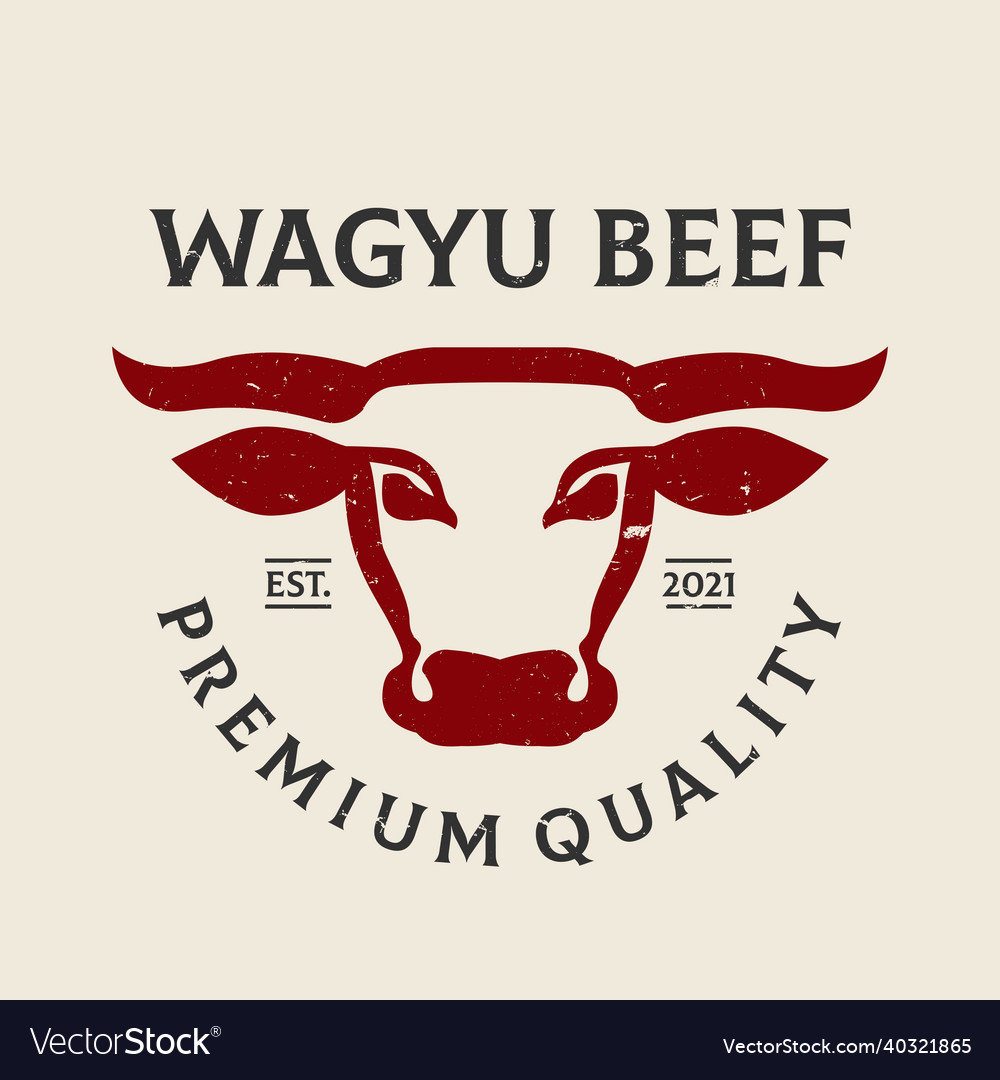 Wagyu beef japanese meat images design Royalty Free Vector