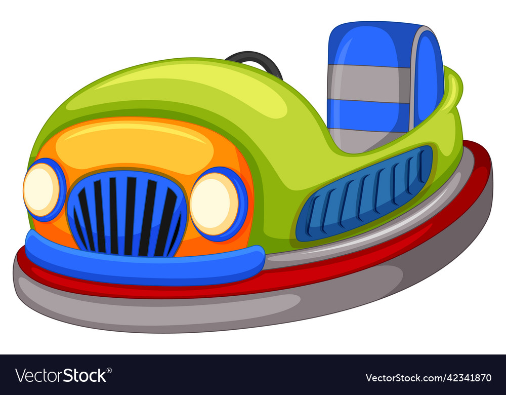 Bumper car in cartoon style Royalty Free Vector Image