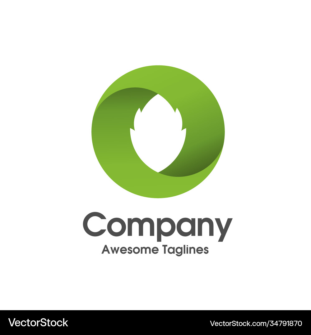 Circle leaf Royalty Free Vector Image - VectorStock