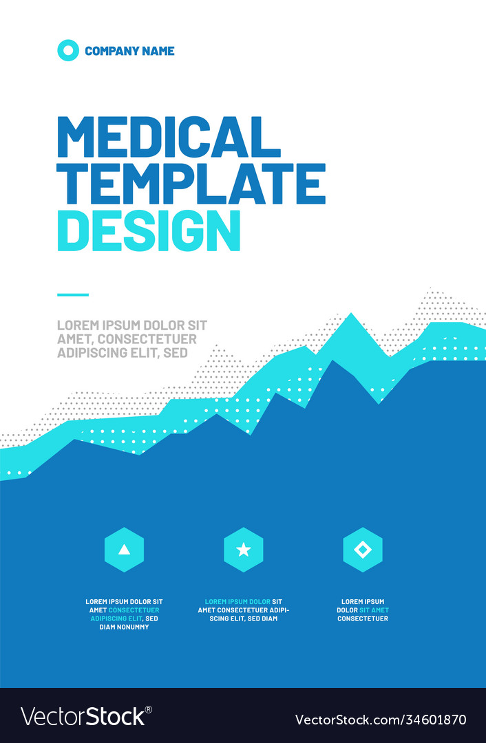 Layout design template for medicine a4 Royalty Free Vector