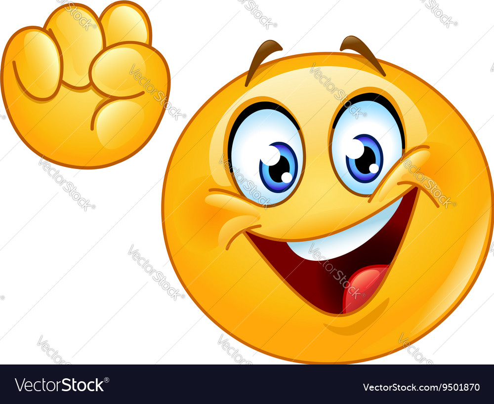 Power to people emoticon Royalty Free Vector Image