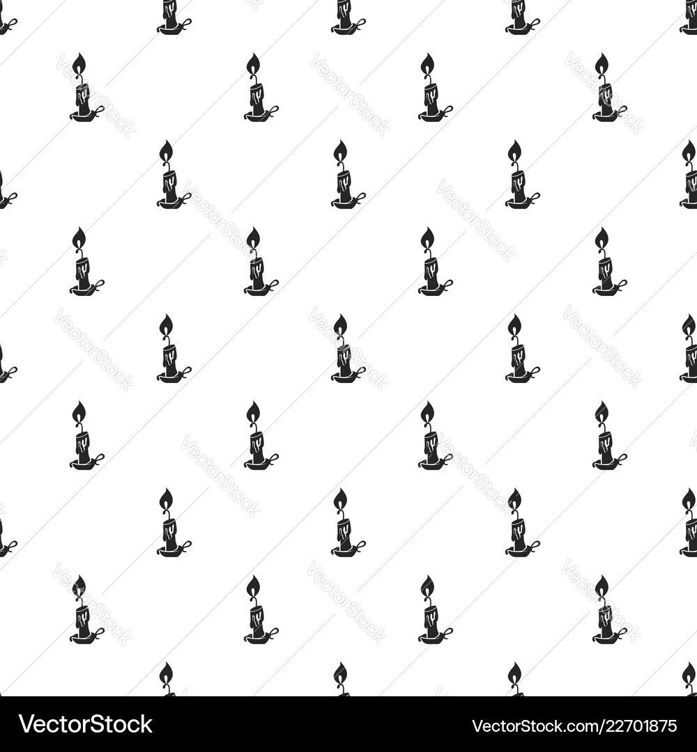 Burning candle pattern seamless Royalty Free Vector Image