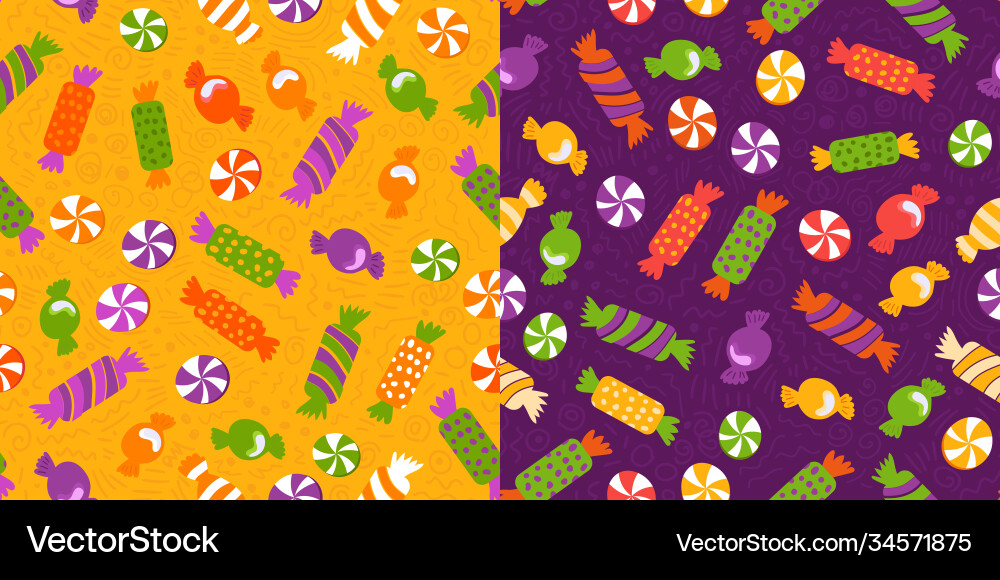 Colorful print with sweets Royalty Free Vector Image
