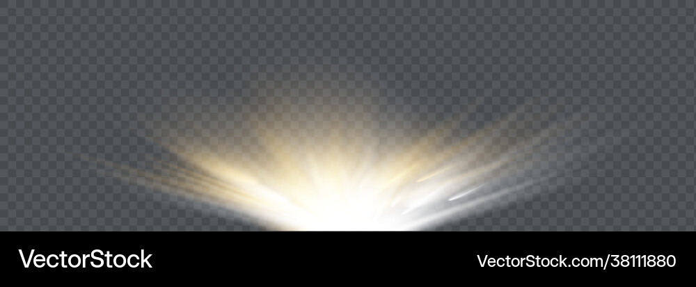 Light flare special effect with rays Royalty Free Vector