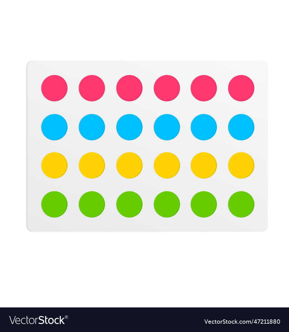 Twister Game Mat With Color Circles Set Royalty Free Vector 5046