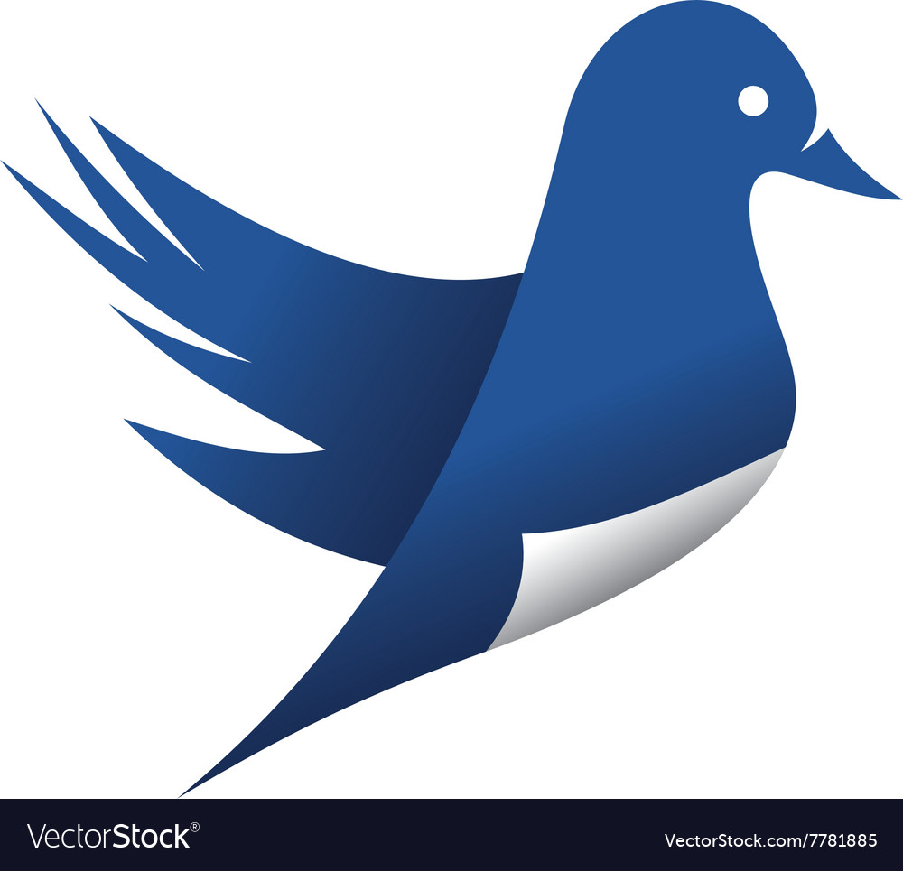 Bird symbol Royalty Free Vector Image VectorStock