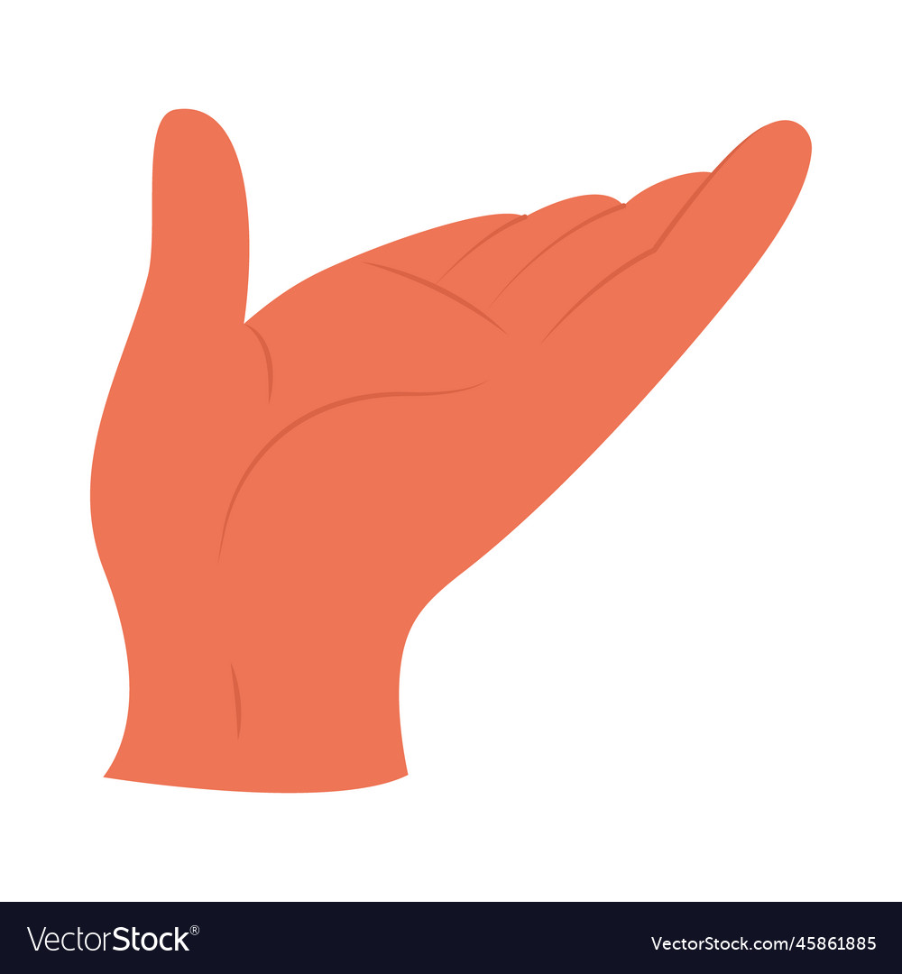 Hand human lifting Royalty Free Vector Image - VectorStock