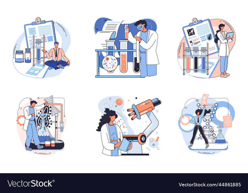 Medical research laboratory diagnostic services Vector Image