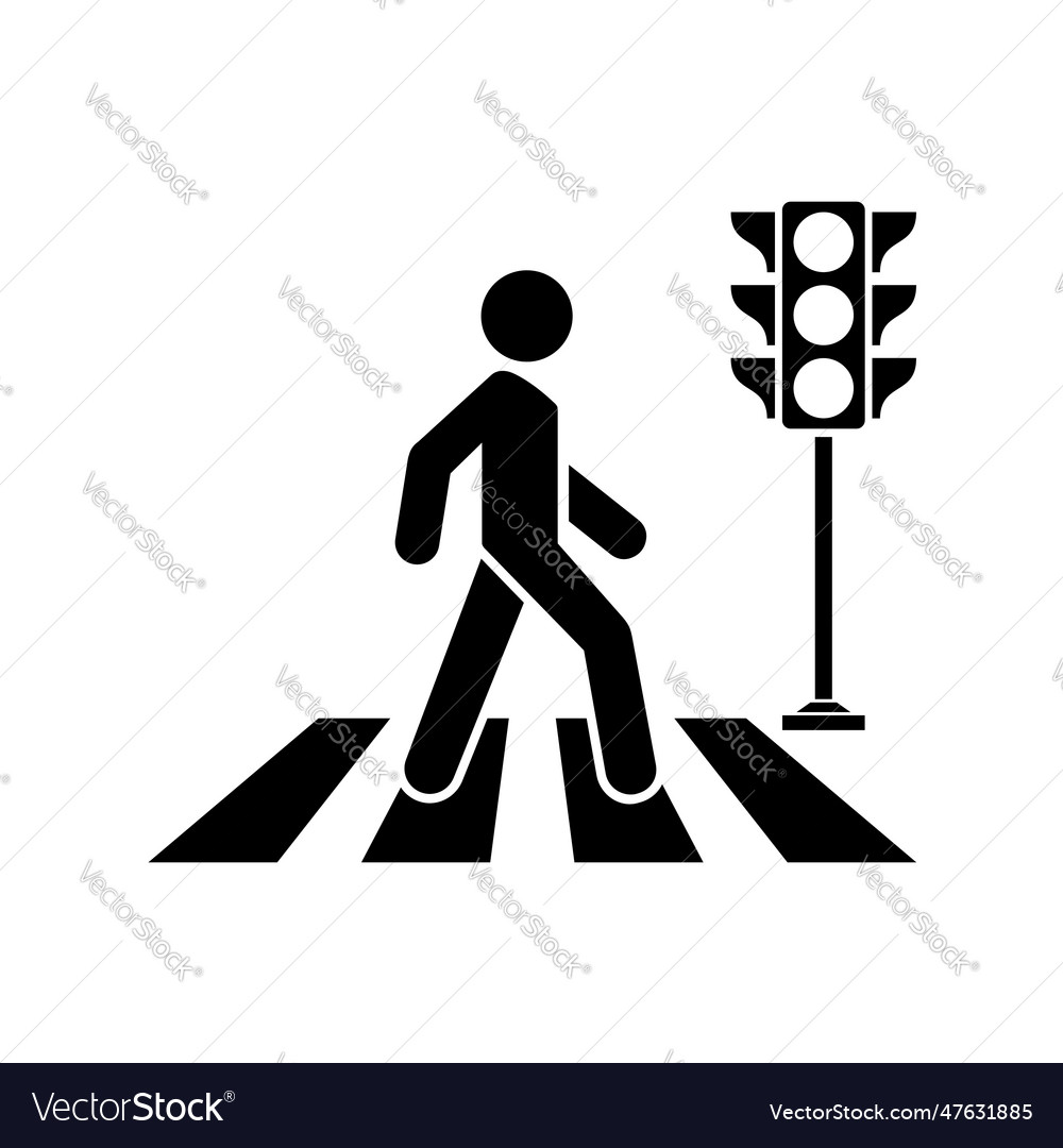 Pedestrian crossing traffic sign Stock Vector Images - Alamy