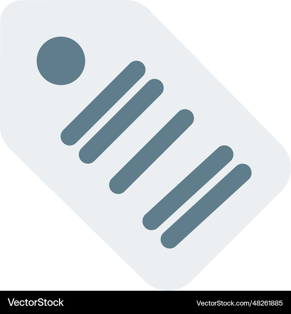 Tag with a barcode for detailed information Vector Image