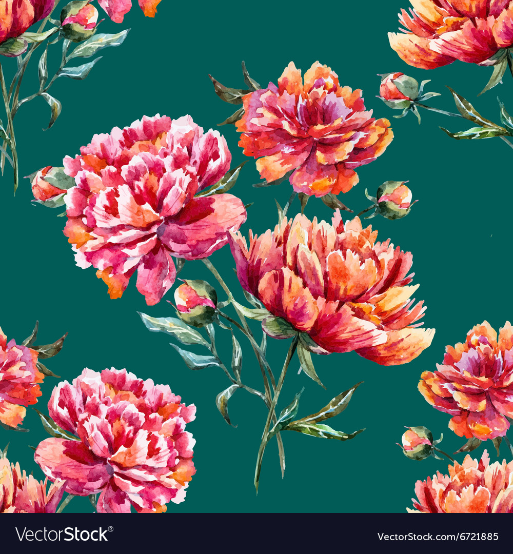 Watercolor Floral Pattern Royalty Free Vector Image