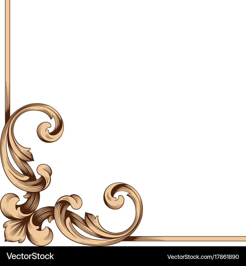Classical baroque ornament Royalty Free Vector Image