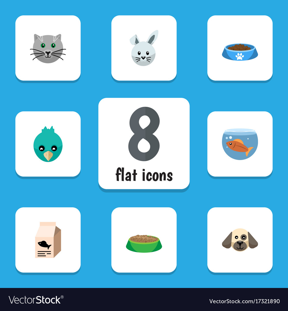 90 Pet Icon Set - Flat Icons