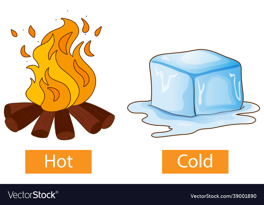 opposite-adjectives-words-with-hot-and-cold-vector-image