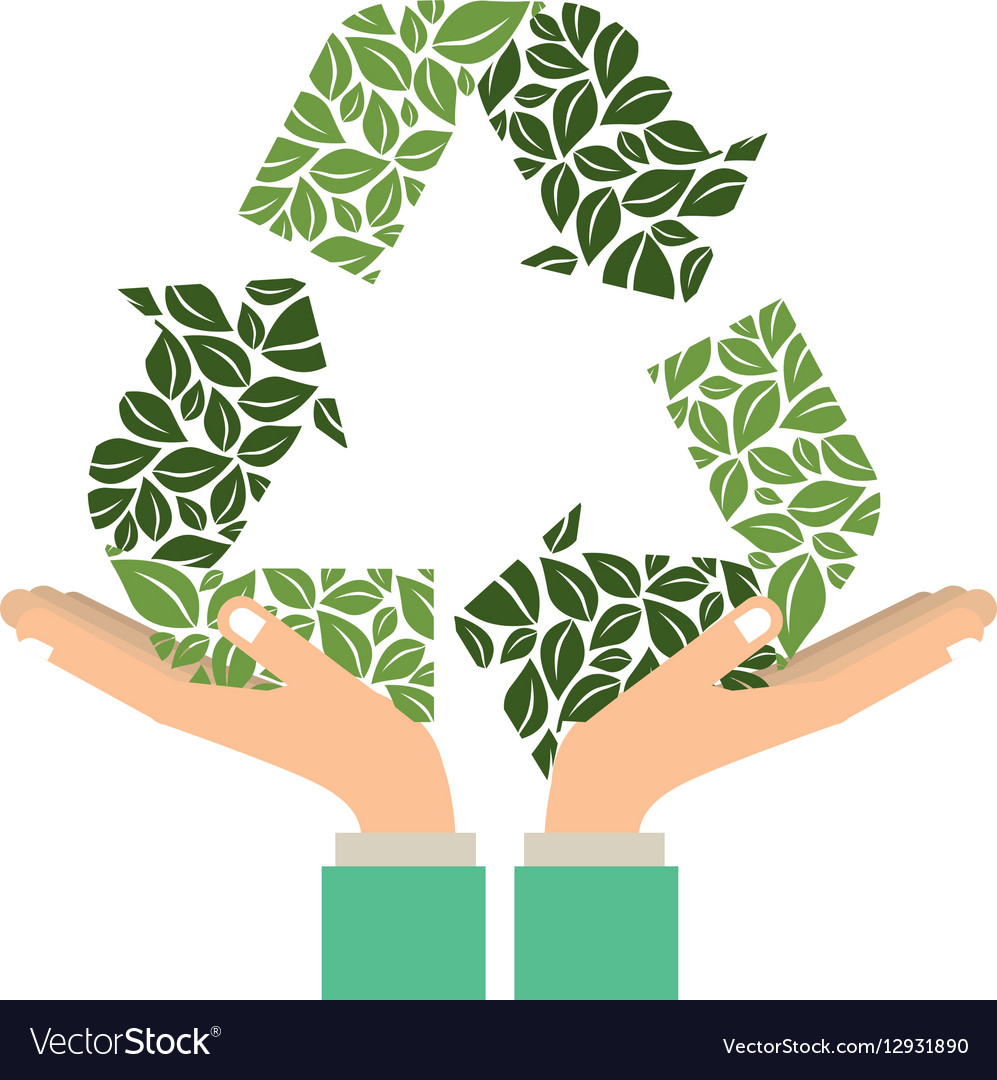 Recycle green think Royalty Free Vector Image - VectorStock