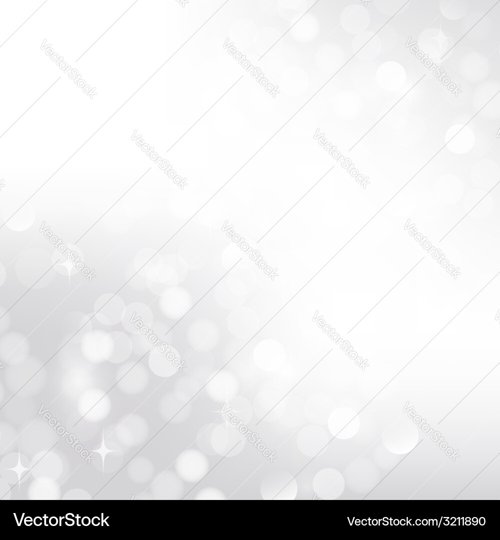 Silver bokeh background Royalty Free Vector Image