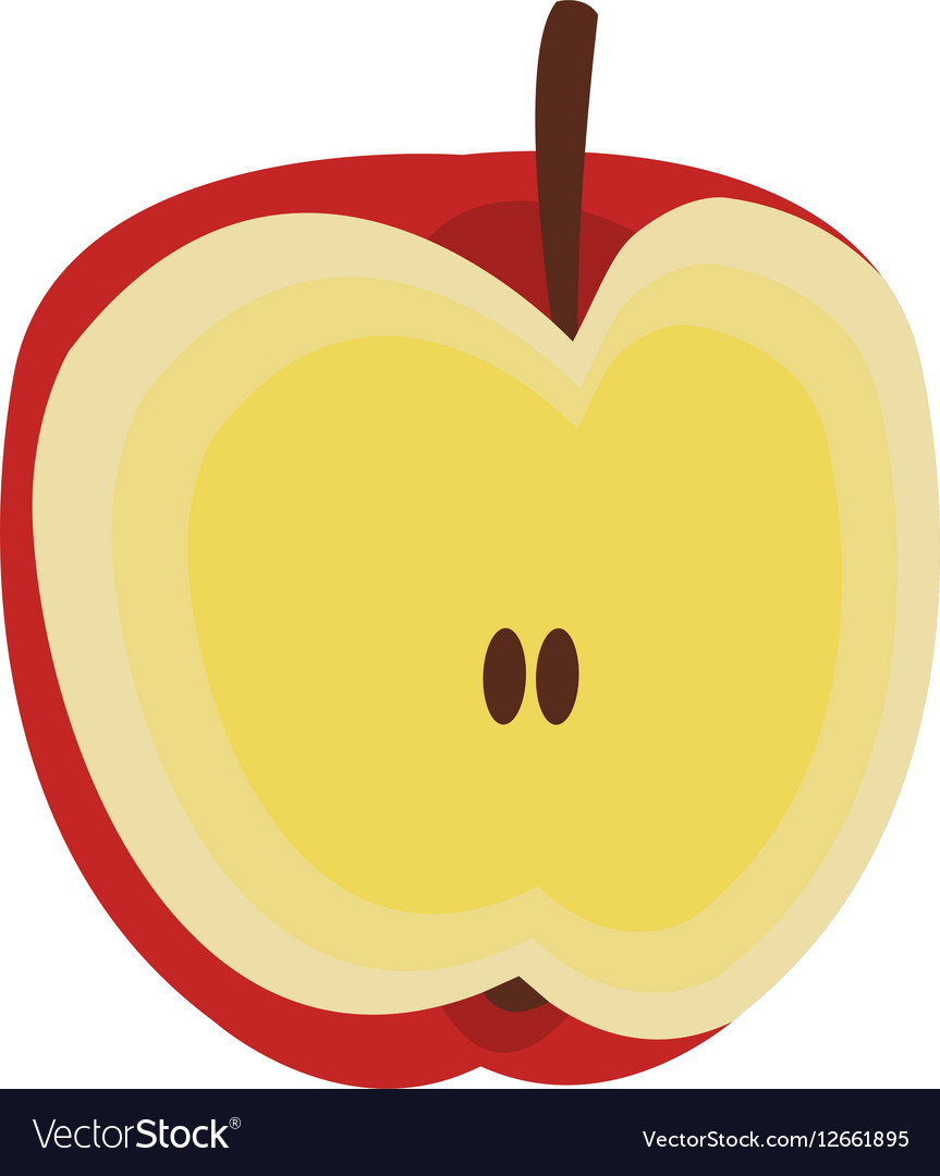 Apple fruit icon Royalty Free Vector Image - VectorStock