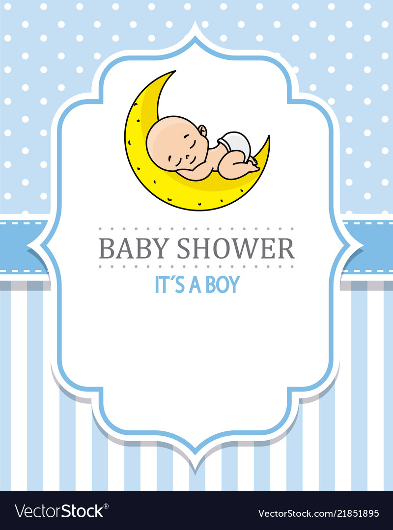 Baby shower boy Royalty Free Vector Image - VectorStock