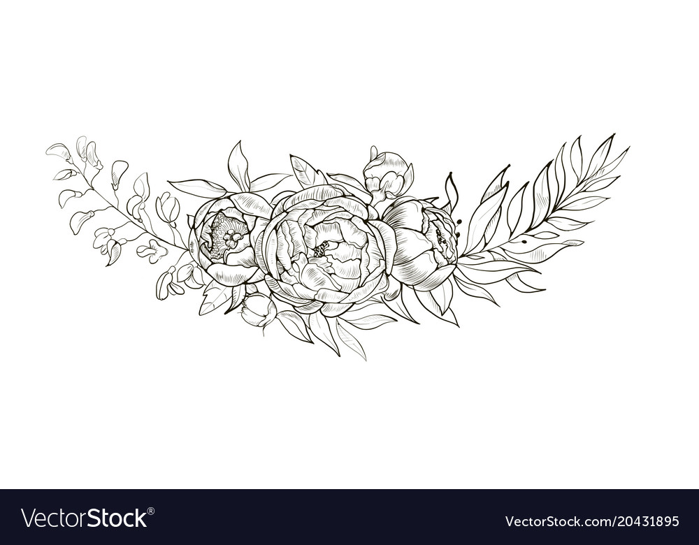 Bouquet element of design Royalty Free Vector Image