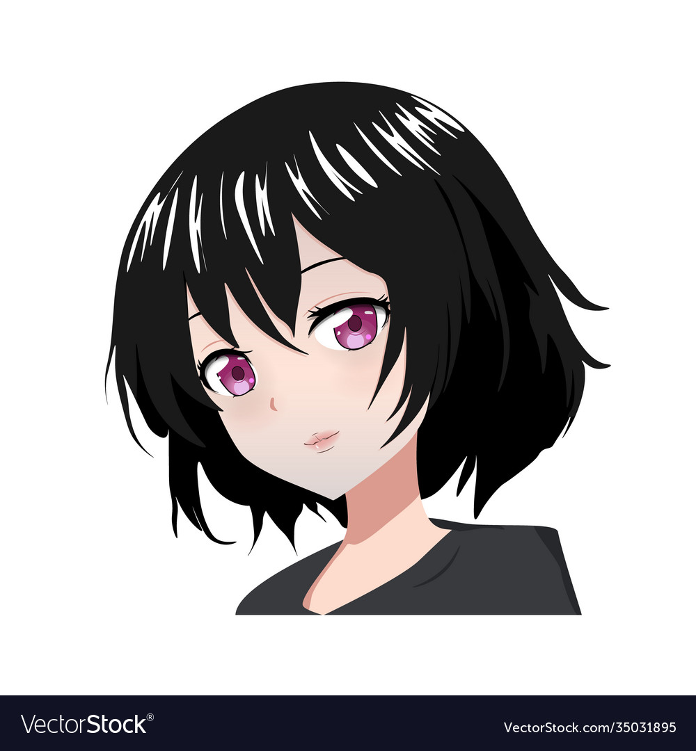 Cartoon characters anime girl in japanese Vector Image