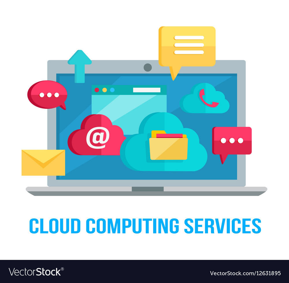 Cloud Computing Services Banner Royalty Free Vector Image