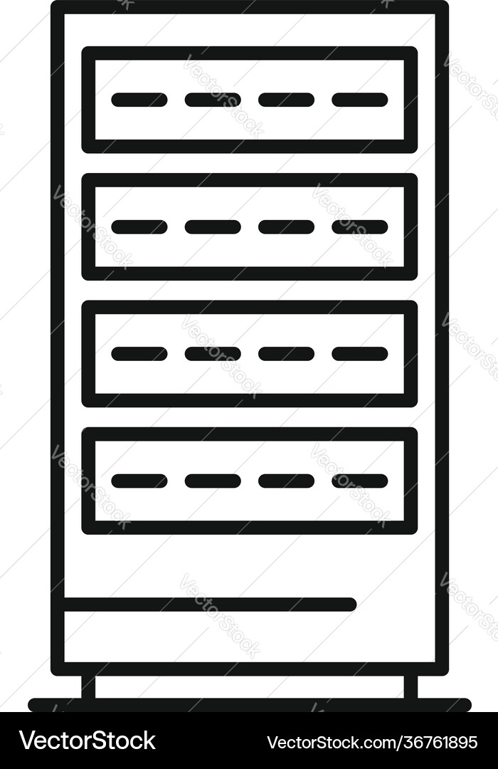 Data server icon outline style Royalty Free Vector Image