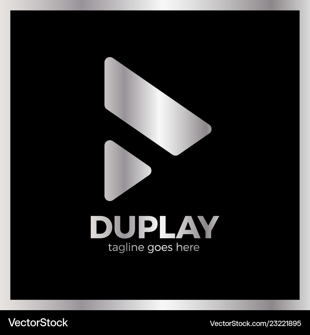Double triangle media play Royalty Free Vector Image