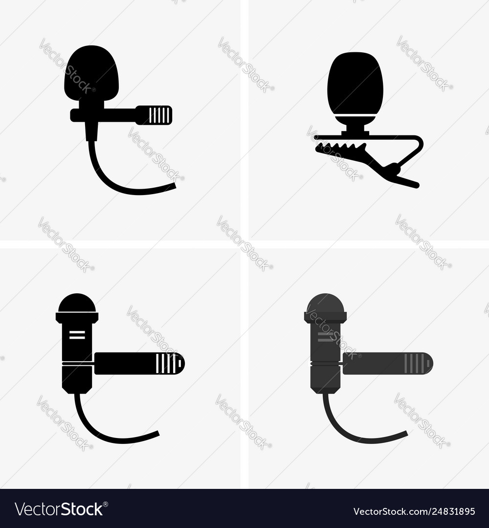 Lapel microphones Royalty Free Vector Image VectorStock