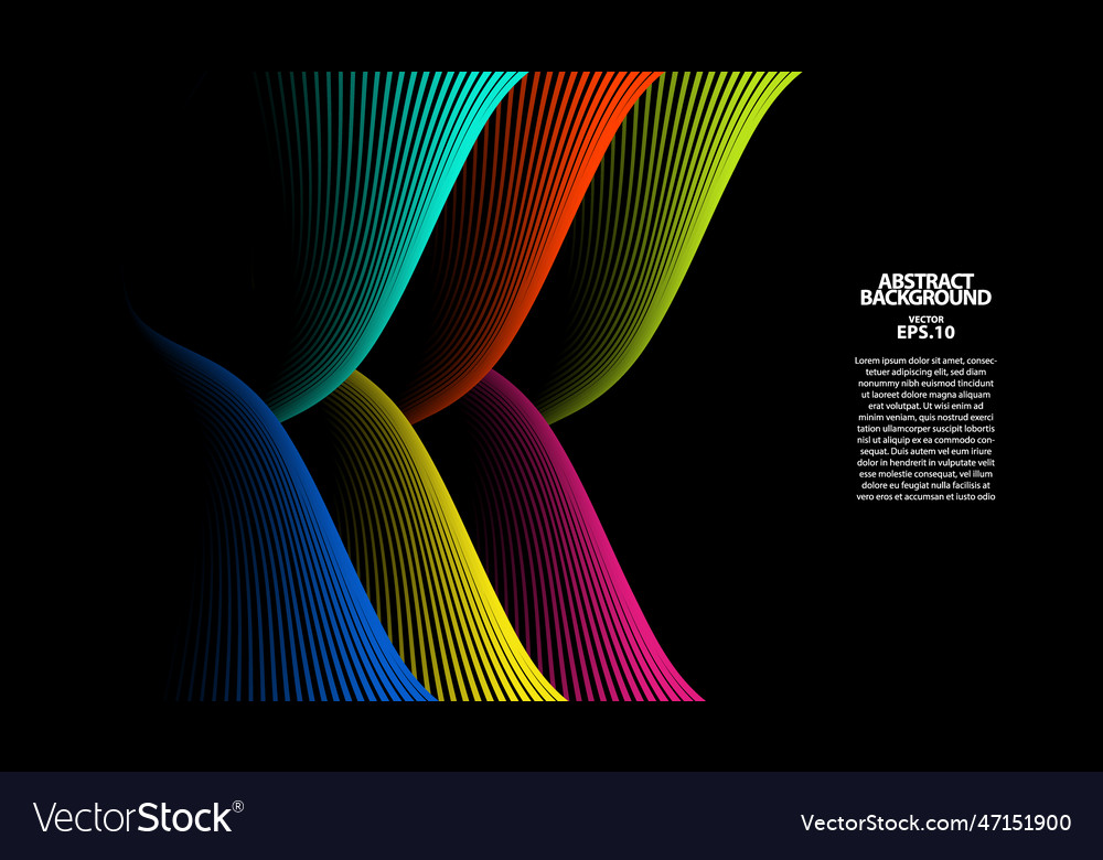 Abstract colorful wave line background curve Vector Image