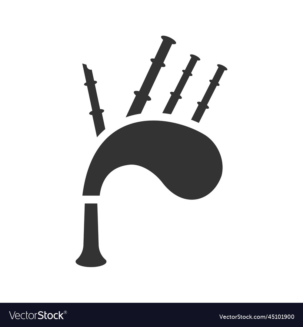 Bagpipes musical instrument icon Royalty Free Vector Image