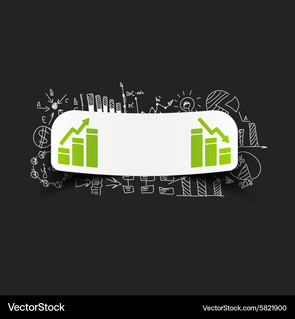 Drawing business formulas chart Royalty Free Vector Image