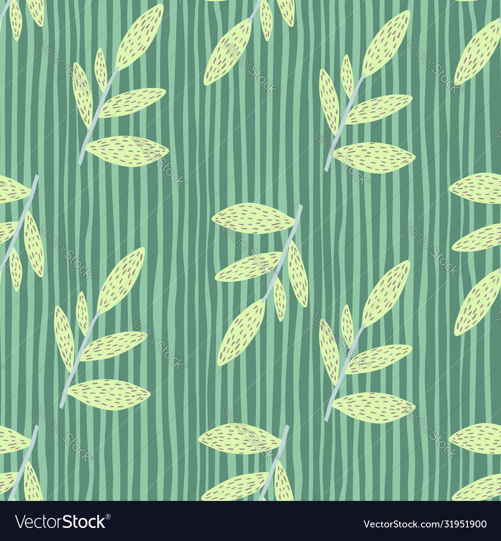 Rustic forest foliage branches seamless pattern Vector Image