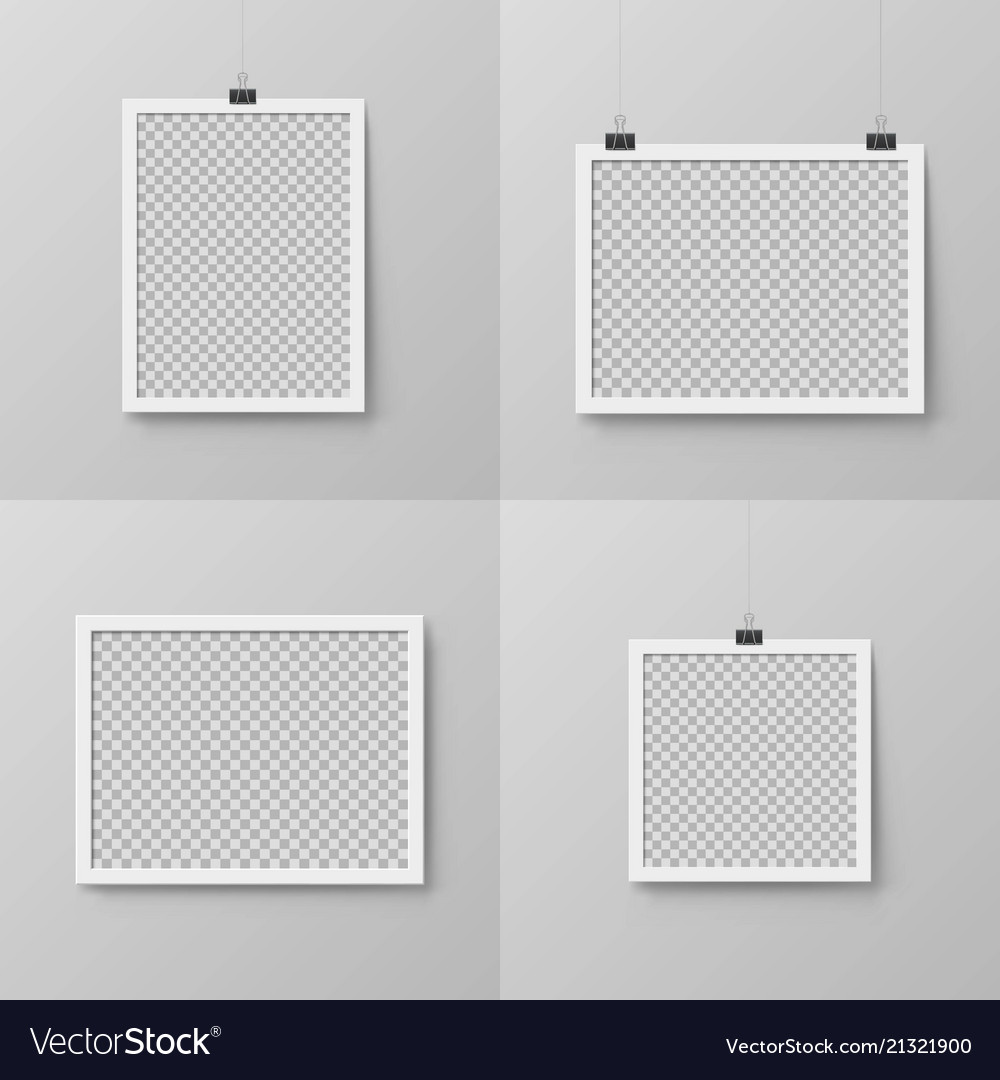 Vertical And Horizontal Realistic Photo Frames Vector Image