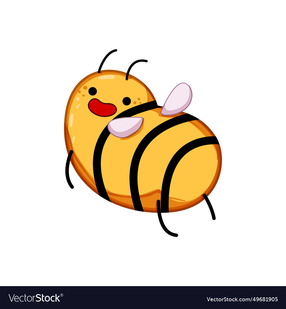 Bumble bee character cartoon Royalty Free Vector Image