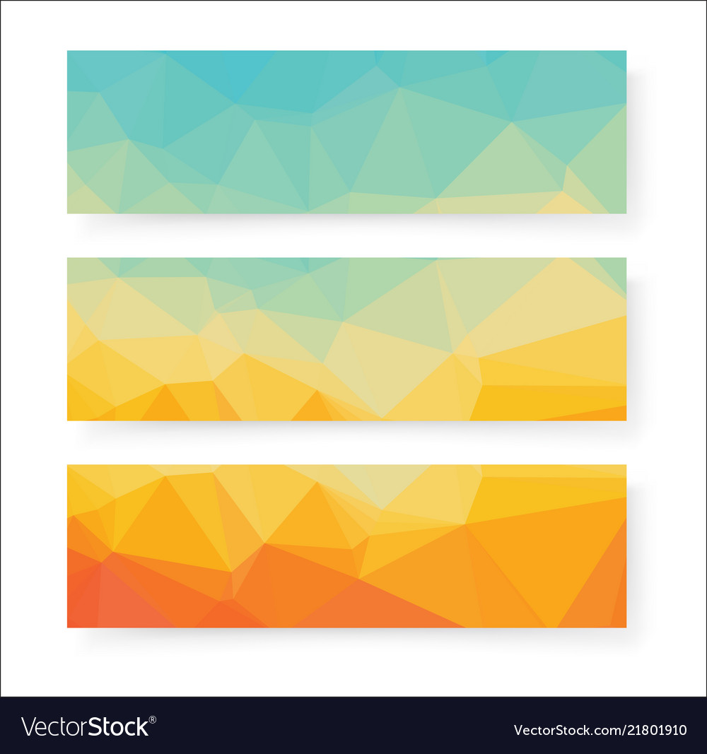 Abstract geometric polygonal banners Royalty Free Vector