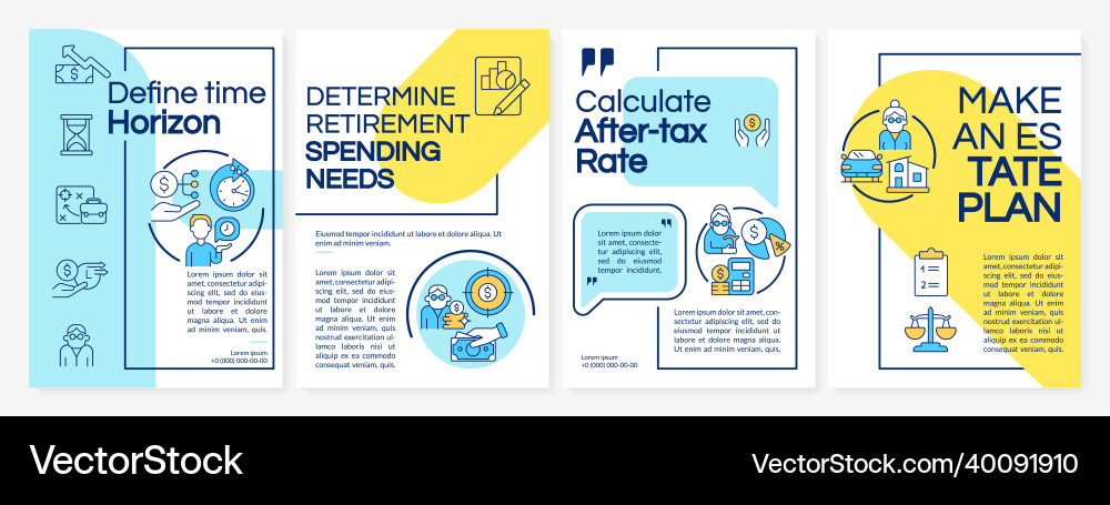 Saving for pension tips brochure template Vector Image