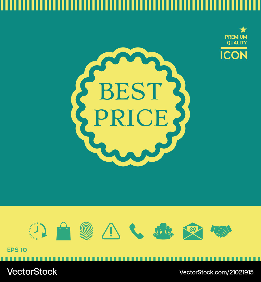 Best price label icon Royalty Free Vector Image