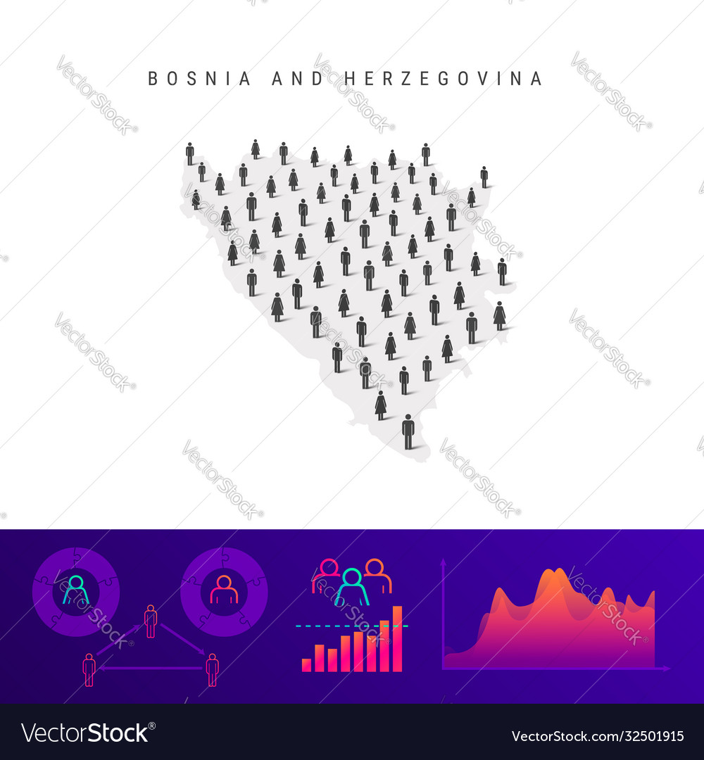 Bosnia And Herzegovina People Map Detailed Vector Image   Bosnia And Herzegovina People Map Detailed Vector 32501915 