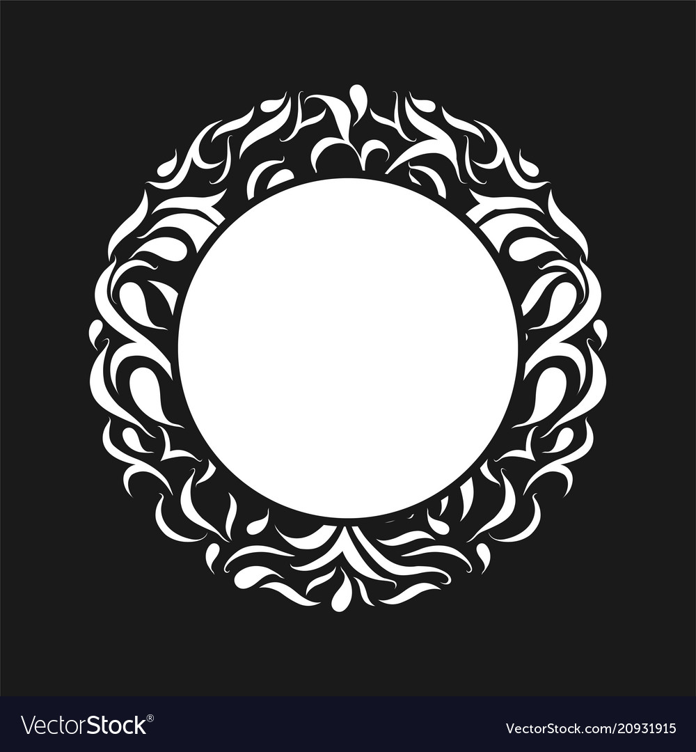 Decorative round frame Royalty Free Vector Image